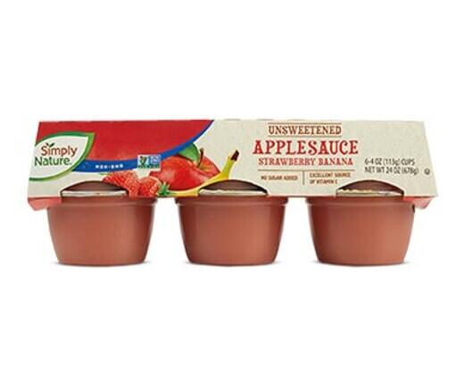 Simply Nature 
 Unsweetened Cinnamon or Strawberry Banana Applesauce Cups