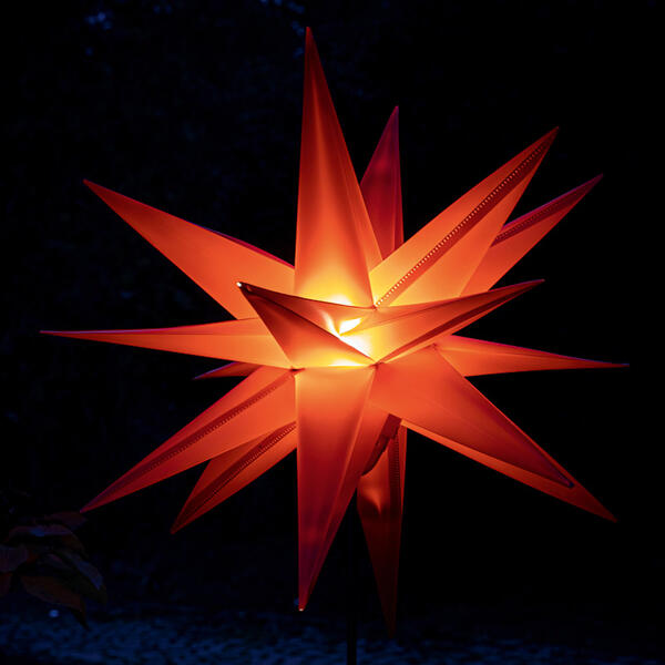 3D-LED-Leuchtstern mit Erdspieß