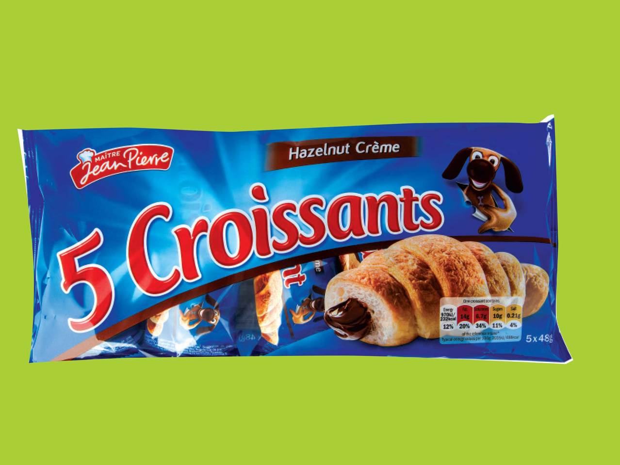 MAITRE JEAN PIERRE 5 Croissants with Nougat Filling