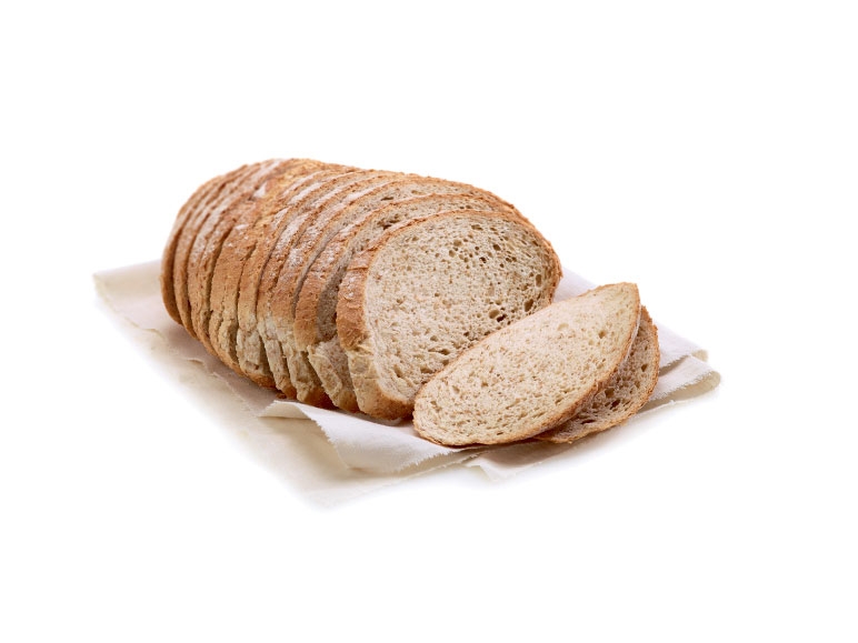Rond boerenbrood gesneden