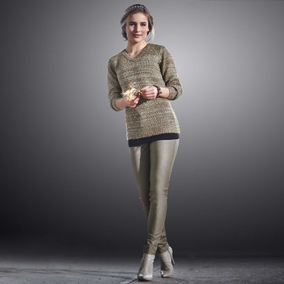 Broek in glitterlook voor dames