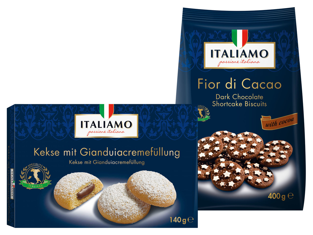 ITALIAMO Kekse mit Gianduiacremefüllung/ Mürbteigkekse