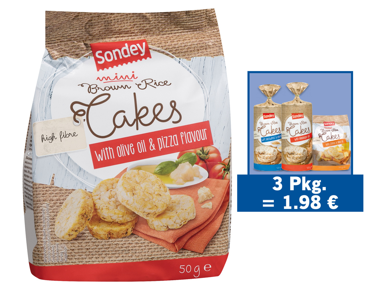 SONDEY Mini-Braunreiswaffeln