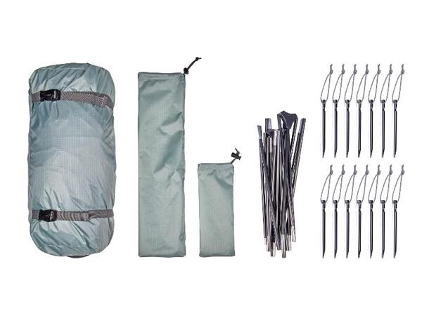 Trekingový stan pro 2 osoby aqua grey