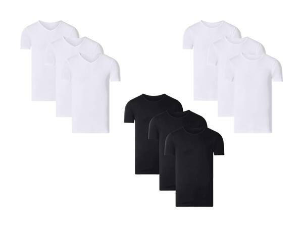Maillots de corps en tissu côtelé, set de 3