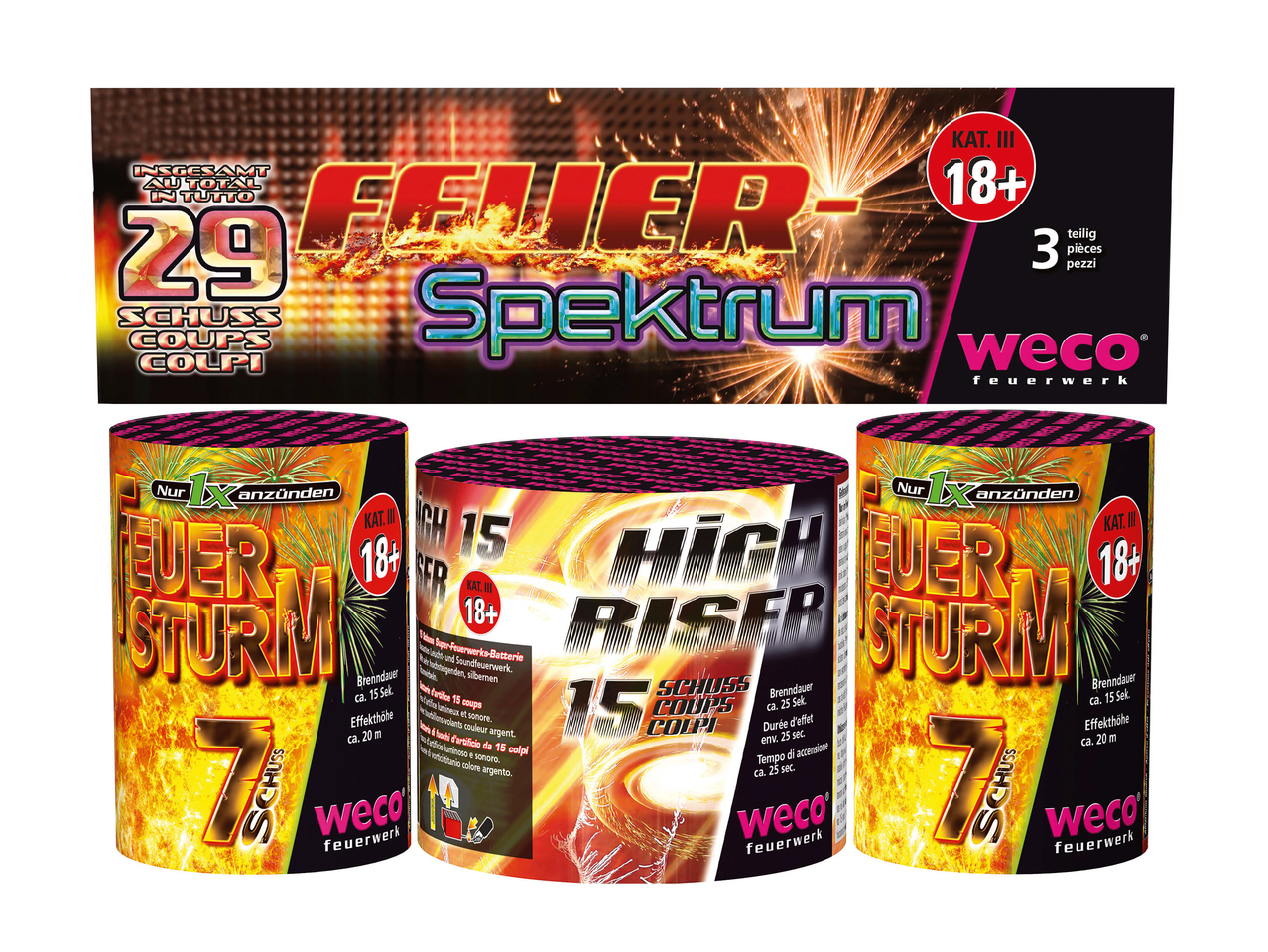 Spectre de feu, 3 pièces
