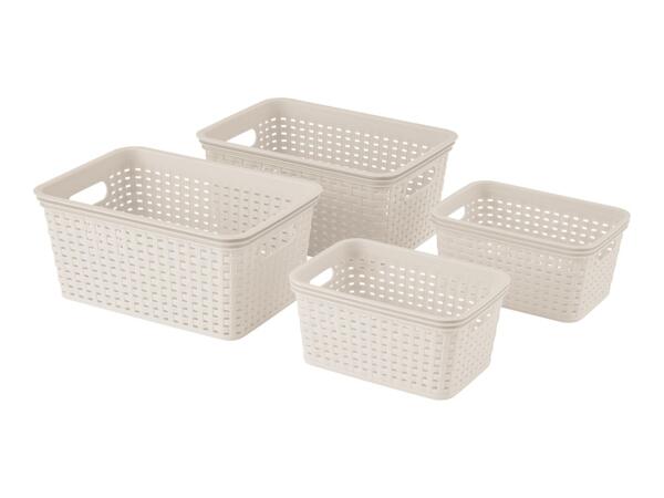 W5 Beige Storage Basket Set - Set of 4