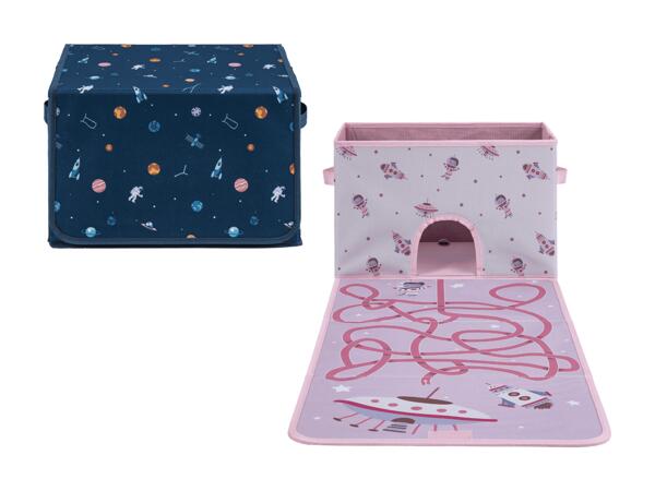 Coffre de rangement pliable avec tapis de jeu