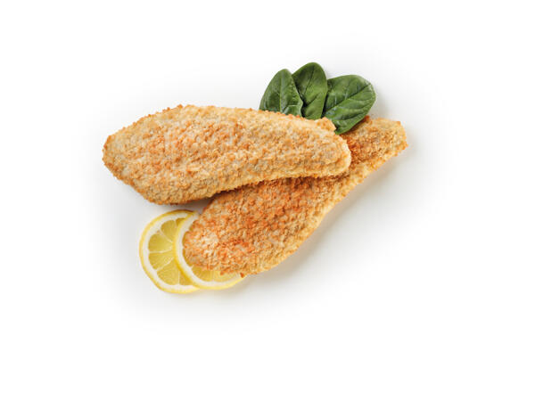 Breaded cutlet cod with spinach XXL