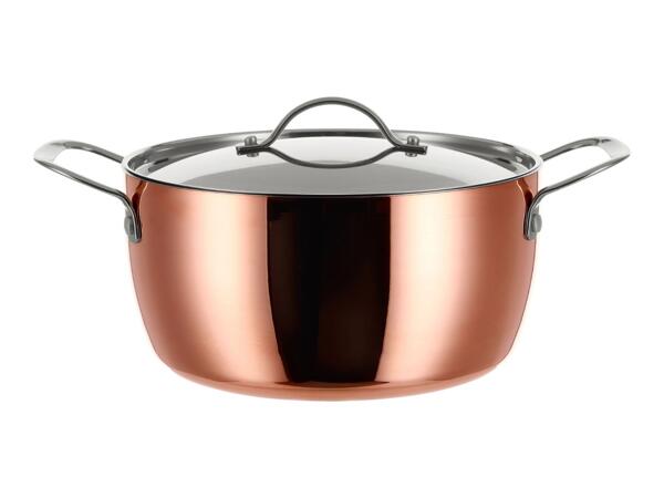 Silvercrest 24cm Copper Stockpot & Lid