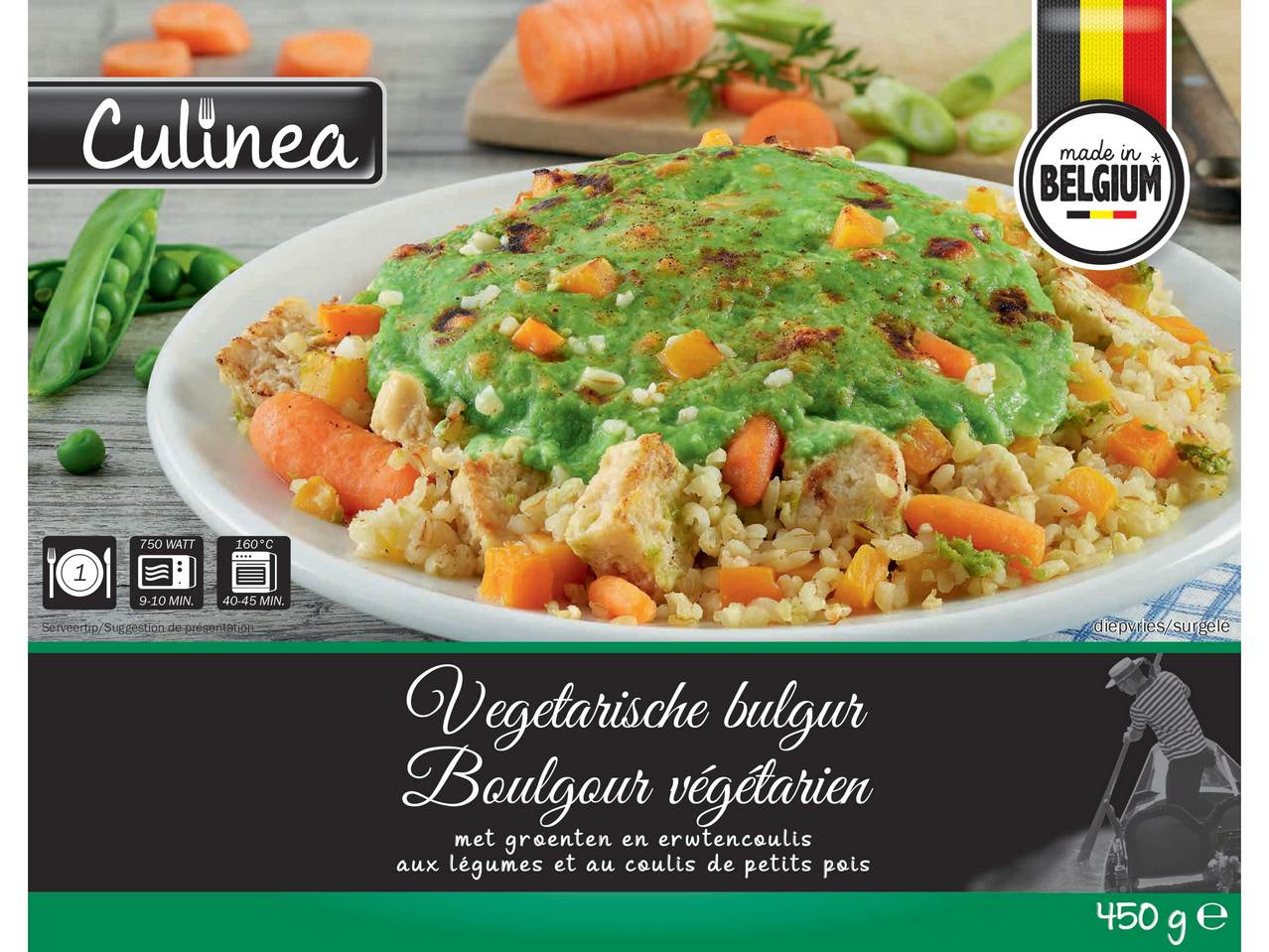 Vegetarische diepvriesmaaltijd