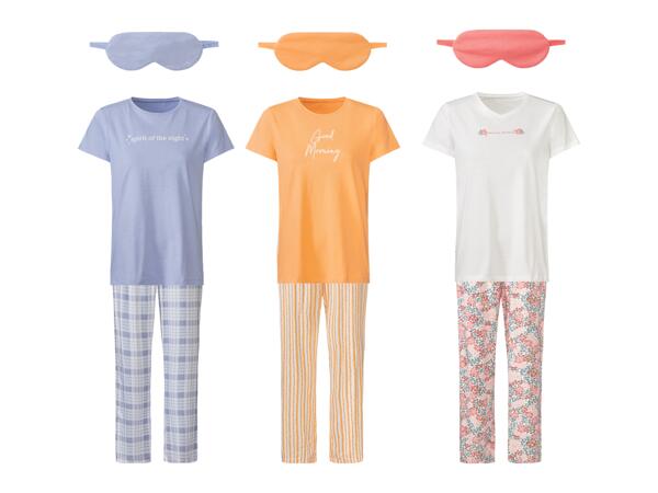 Pyjamas och sovmask