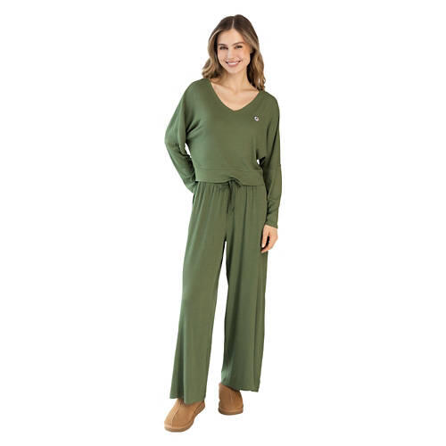 Ladies ALDI Gear Cozy Ribbed Set - Green, M