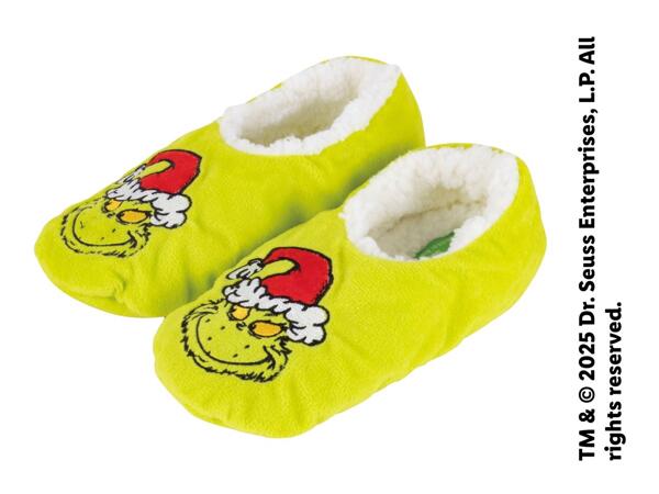 Kids' Grinch In A Hat Slippers
