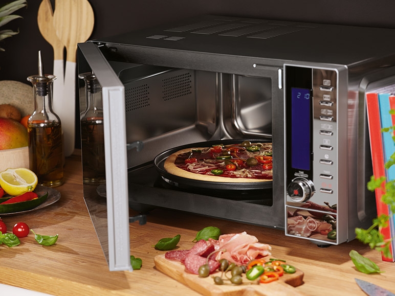 SILVERCREST KITCHEN TOOLS Stainless Steel Microwave with Grill