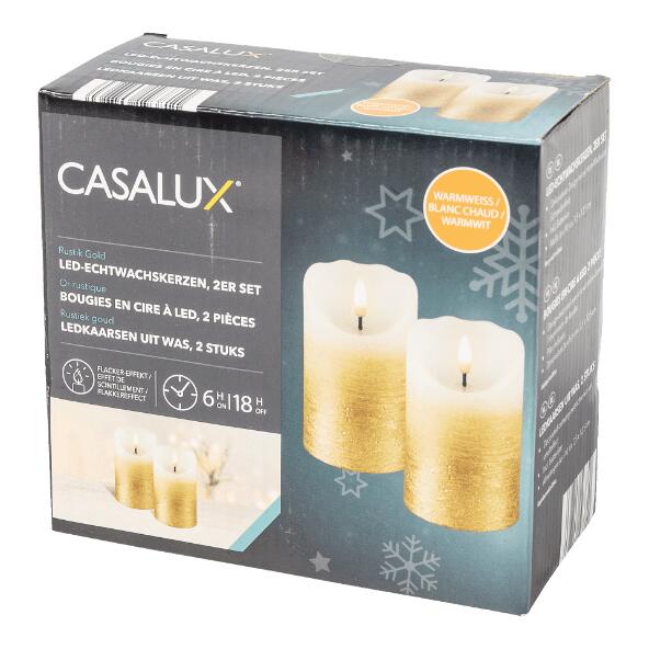 CASALUX(R) 				Bougies LED en cire