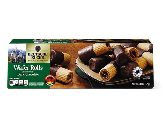 Deutsche Küche 
 Dark or Milk Chocolate Wafer Rolls
