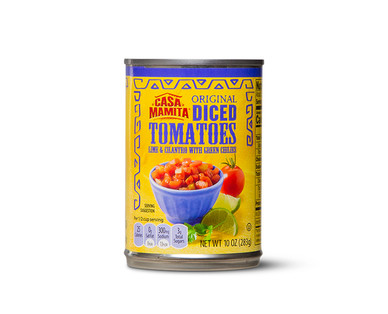 Casa Mamita Diced Tomatoes With Lime, Cilantro and Green Chilies