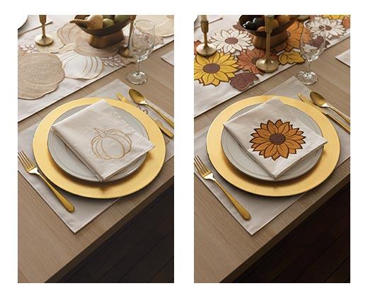 Huntington Home Table Center or 6 Piece Napkin Set