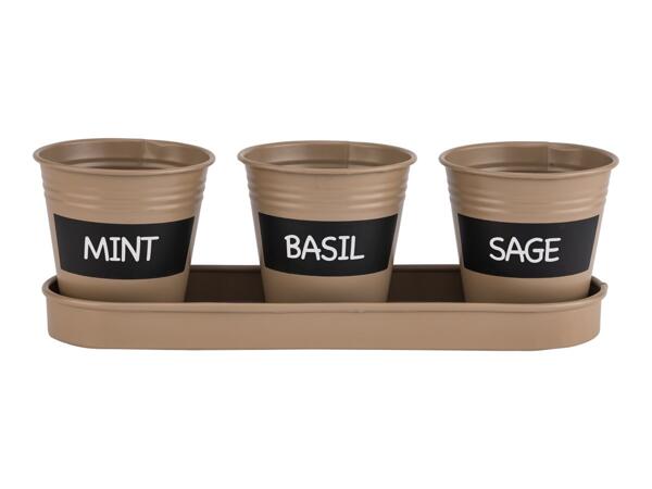 Parkside Herb Pots - Light Brown