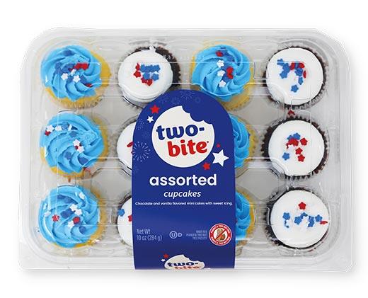 Two-bite Patriotic Mini Cupcakes