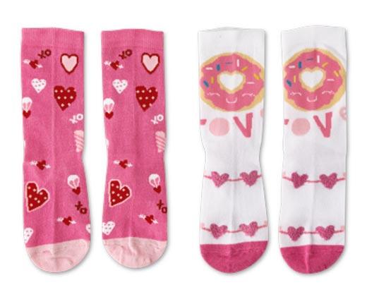 Girls', Ladies' or Unisex 2-Pack Socks