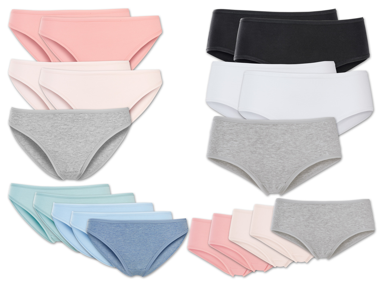 ESMARA(R)LINGERIE Damen Minislip/Hipster, 5 Stück1