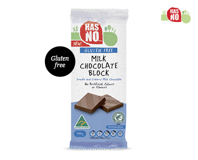 GLUTEN FREE CHOCOLATE BLOCK OR BARS 35G/100G
