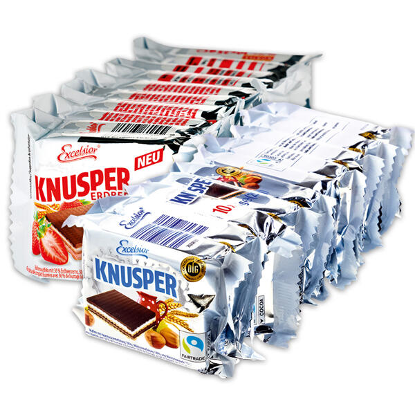 Knusperschnitten mit Haselnusscreme