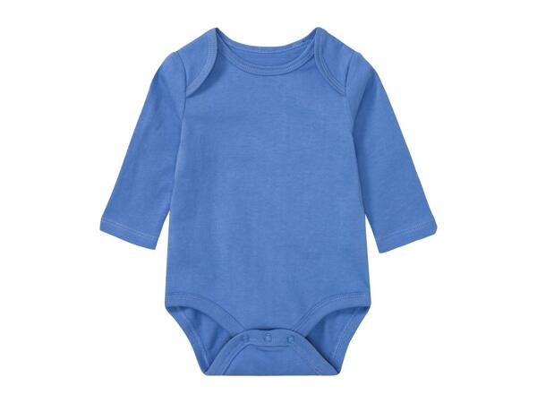Lupilu Baby Long-Sleeve Bodysuits - 3 Pack Blue