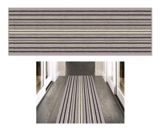 Huntington Home 
 2' x 6' Berber Stripe Utility Runner