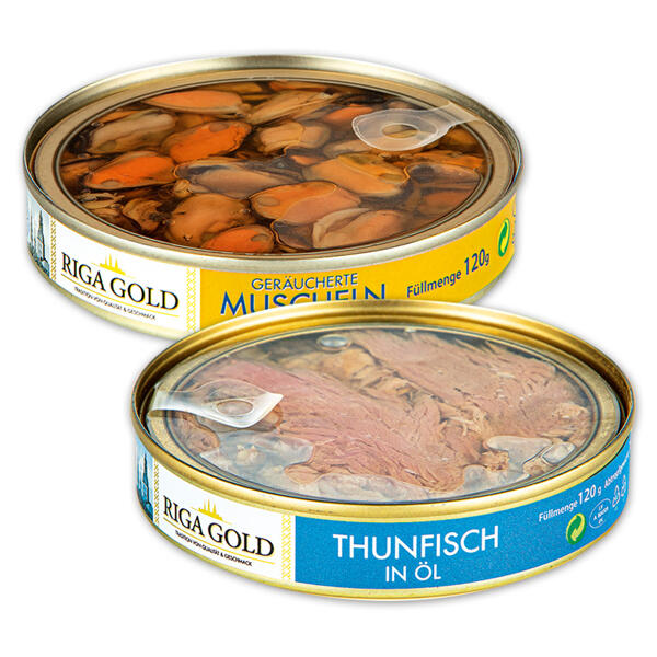 Geräucherte Muscheln / Thunfisch