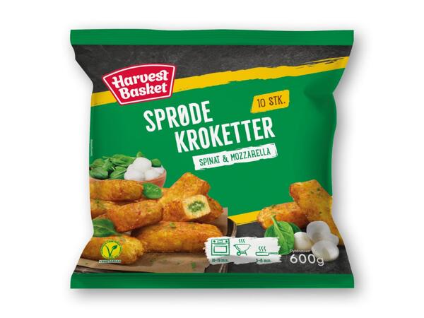 HARVEST BASKET Kartoffelkroketter med fyld, pommes frites med coating eller rodfrugtfritter