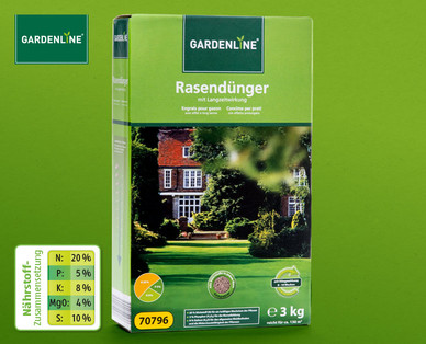 GARDENLINE Rasendünger mit Langzeitwirkung