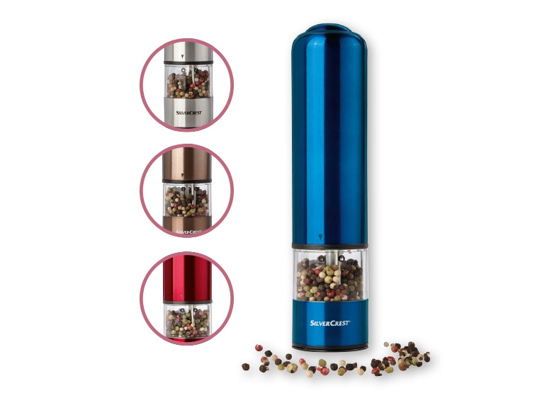 Silvercrest Kitchen Tools Electric Stainless Steel Salt/ Pepper Mill