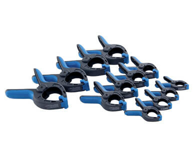 WORKZONE(R) 
 LOT DE PINCES À RESSORT EN PLASTIQUE, 12 PIÈCES