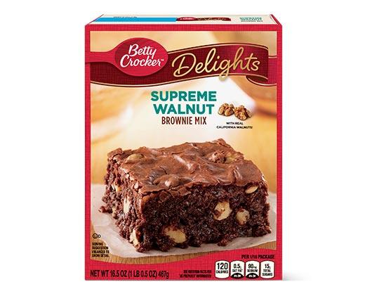 Betty Crocker 
 Triple Chunk or Walnut Brownie Mix