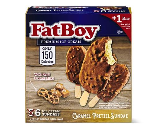 FatBoy 
 Caramel Pretzel Ice Cream Sundaes