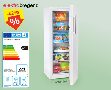 ELEKTRA BREGENZ Gefrierschrank No Frost GFS 1518