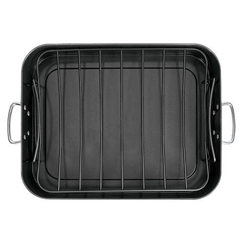 Roasting Pan with Rack, Black