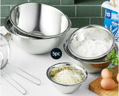 Stainless Steel Mixing Bowls 5 Piece