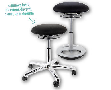 Sgabello fitness con o senza ruote LIVING STYLE