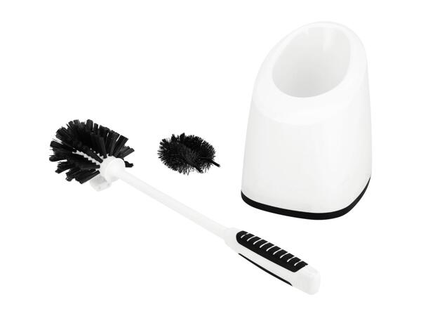 White Toilet Brush Set