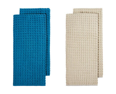 Waffle Microfibre Tea Towel 2pk