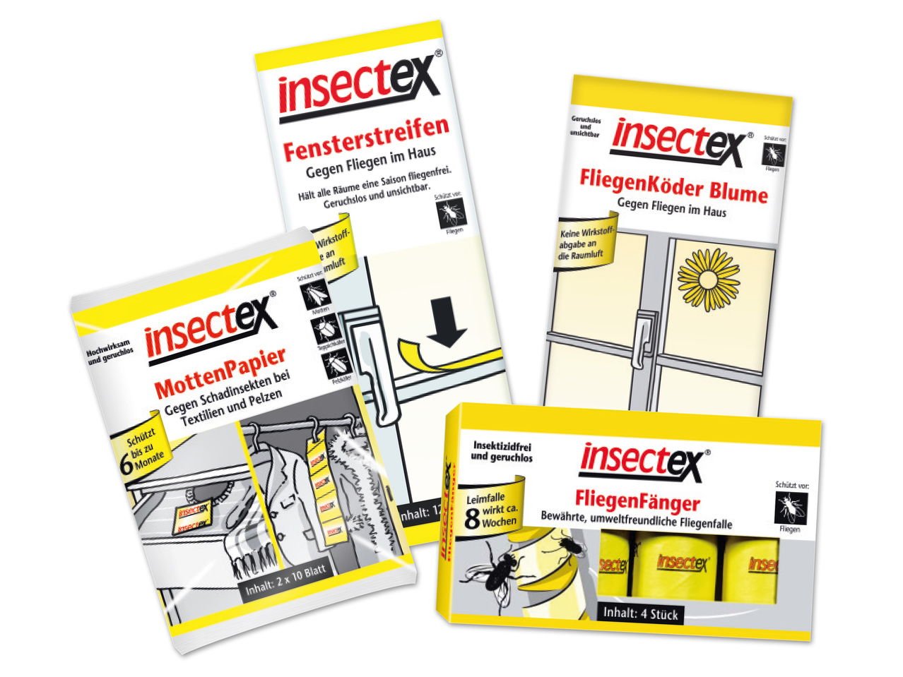 INSECTEX Fliegenfallen oder Mottenpapier