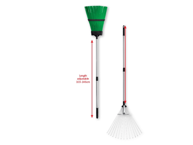 FLORABEST Telescopic Outdoor Brush/ Leaf Rake