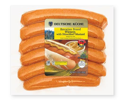 Deutsche Küche Bavarian Brand Wieners Original or Mustard
