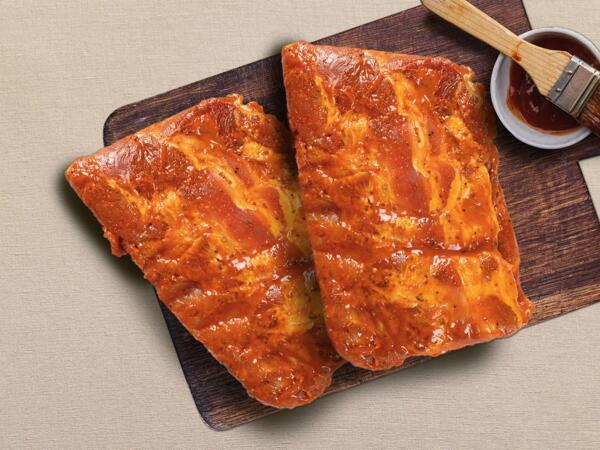 Frische BBQ Ribs mariniert