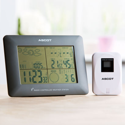 Station météo avec horloge radio-pilotée