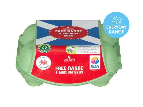 Woodcote 6 Medium Scottish Free Range Eggs